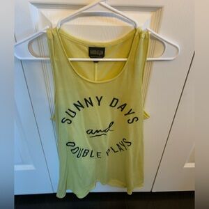 Baseballism SUNNY DAYS and DOUBLE PLAYS Tank Size L